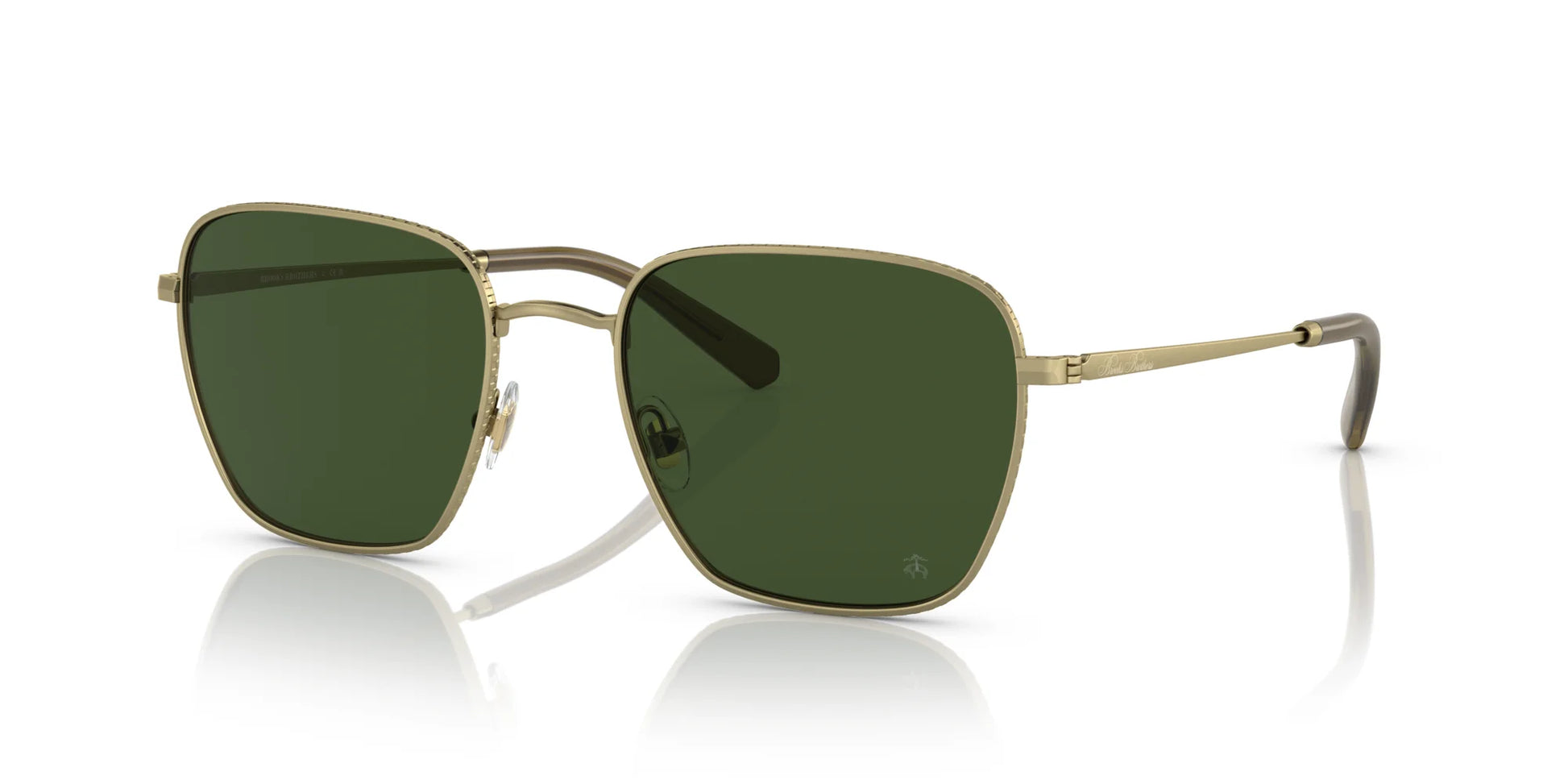 Brooks Brothers BB4063 Sunglasses Matte Vintage Gold / Green Solid