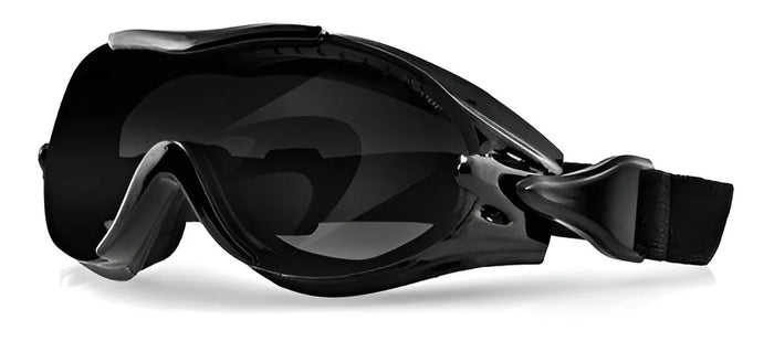 Bobster Phoenix / Gloss Black / Interchangeable (Anti-Fog Smoked / Amber / Clear)
