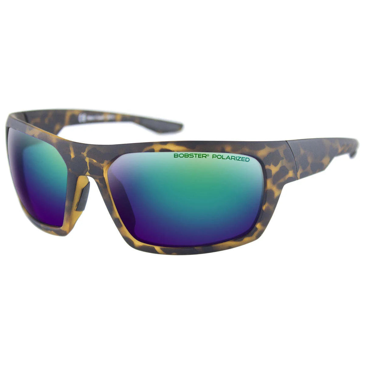 Bobster Trout Sunglasses - Matte Brown Tortoise / Smoked Polarized - Green Revo Mirror