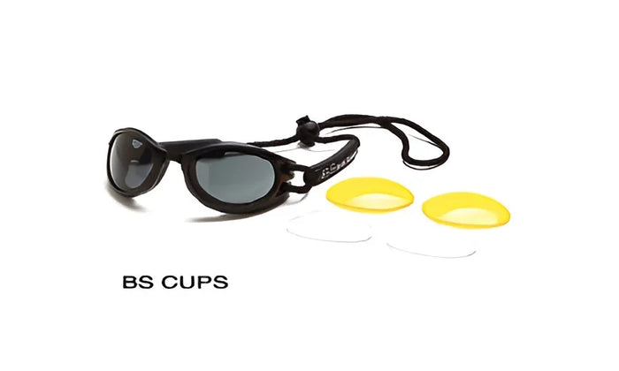 Body Specs BS-CUPS Goggles / Black / Clear, Smoke Gray, Yellow