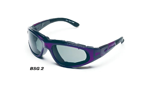 Body Specs BSG-2 Purple Passion Small Frame Goggles / Violet / Purple / Clear, Light Rust, Smoke Gray