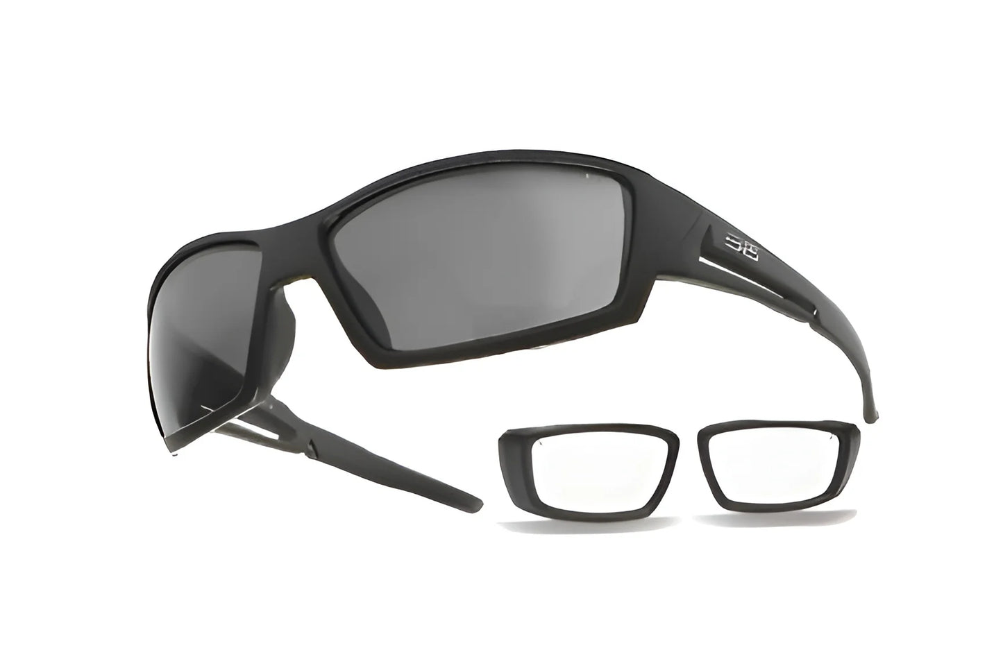Body Specs MT-3 Matte Black-W/RX Cup Sunglasses