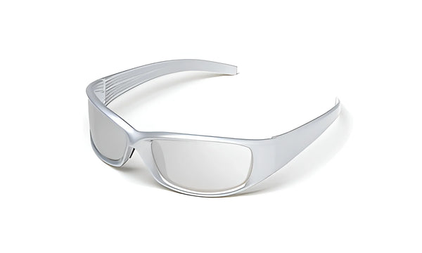 Body Specs V-8 Crystal Silver Frame Sunglasses / Silver / Silver Mirror