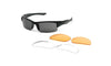Body Specs VIBES Shiny Black PKG Sunglasses / Black / Clear, Light Rust, Smoke Gray