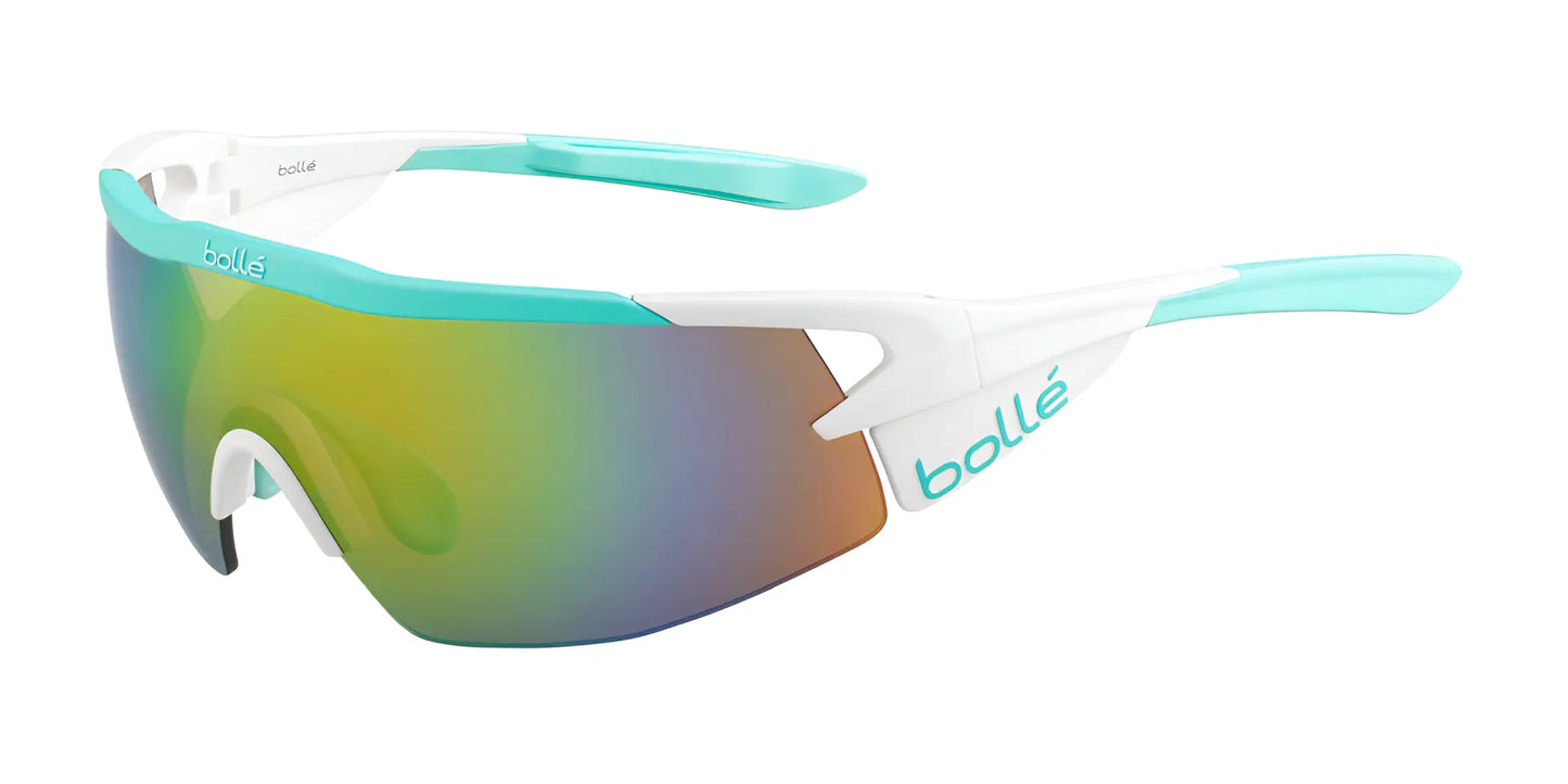 Bolle AEROMAX Sunglasses White Mint Matte / Modulator Brown Emerald