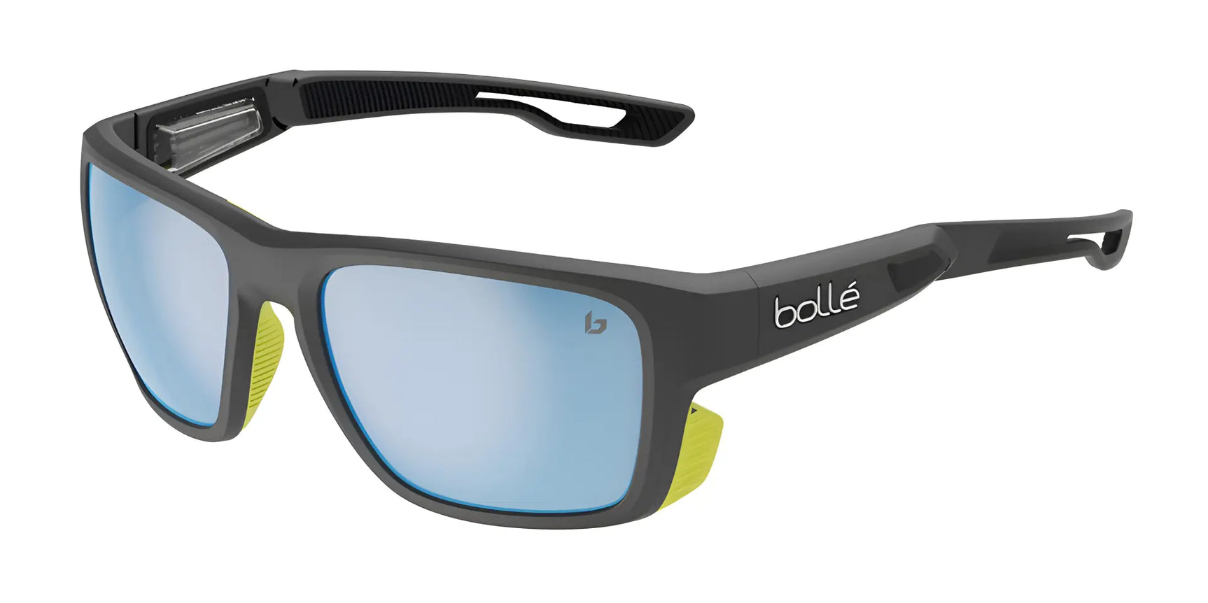 Bolle AIRDRIFT Sunglasses Black Matte Acid / Sky Blue Polarized