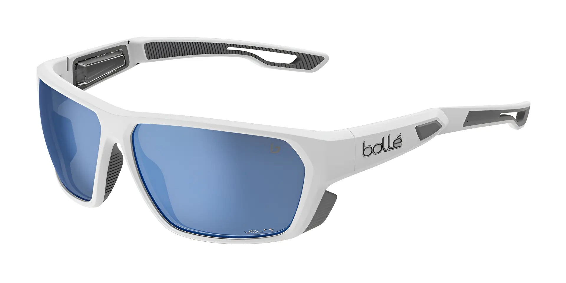 Bolle AIRFIN Sunglasses White Matte Grey / Volt+ Offshore Polarized