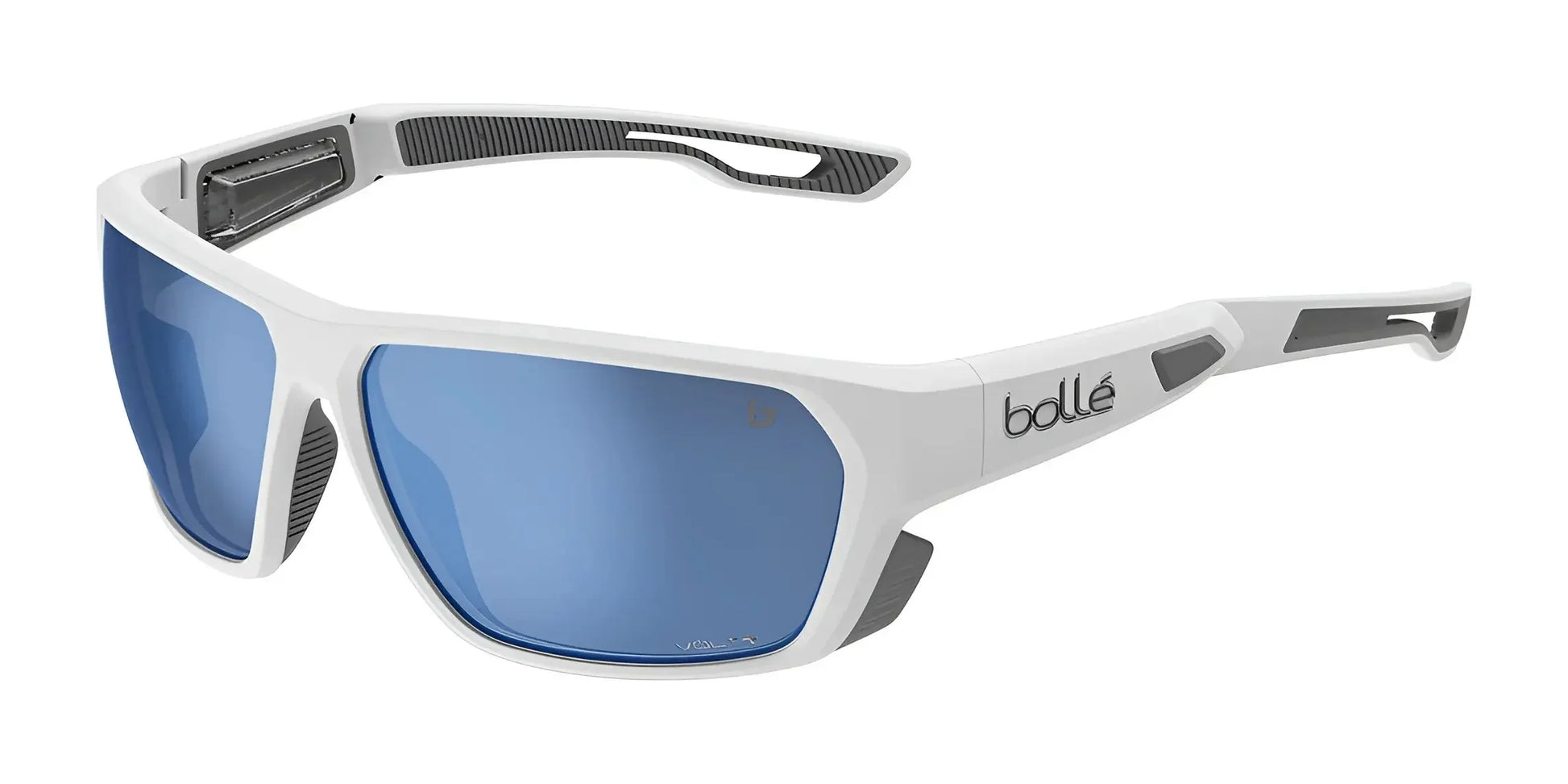 Bolle AIRFIN Sunglasses White Matte Grey / Volt+ Offshore Polarized
