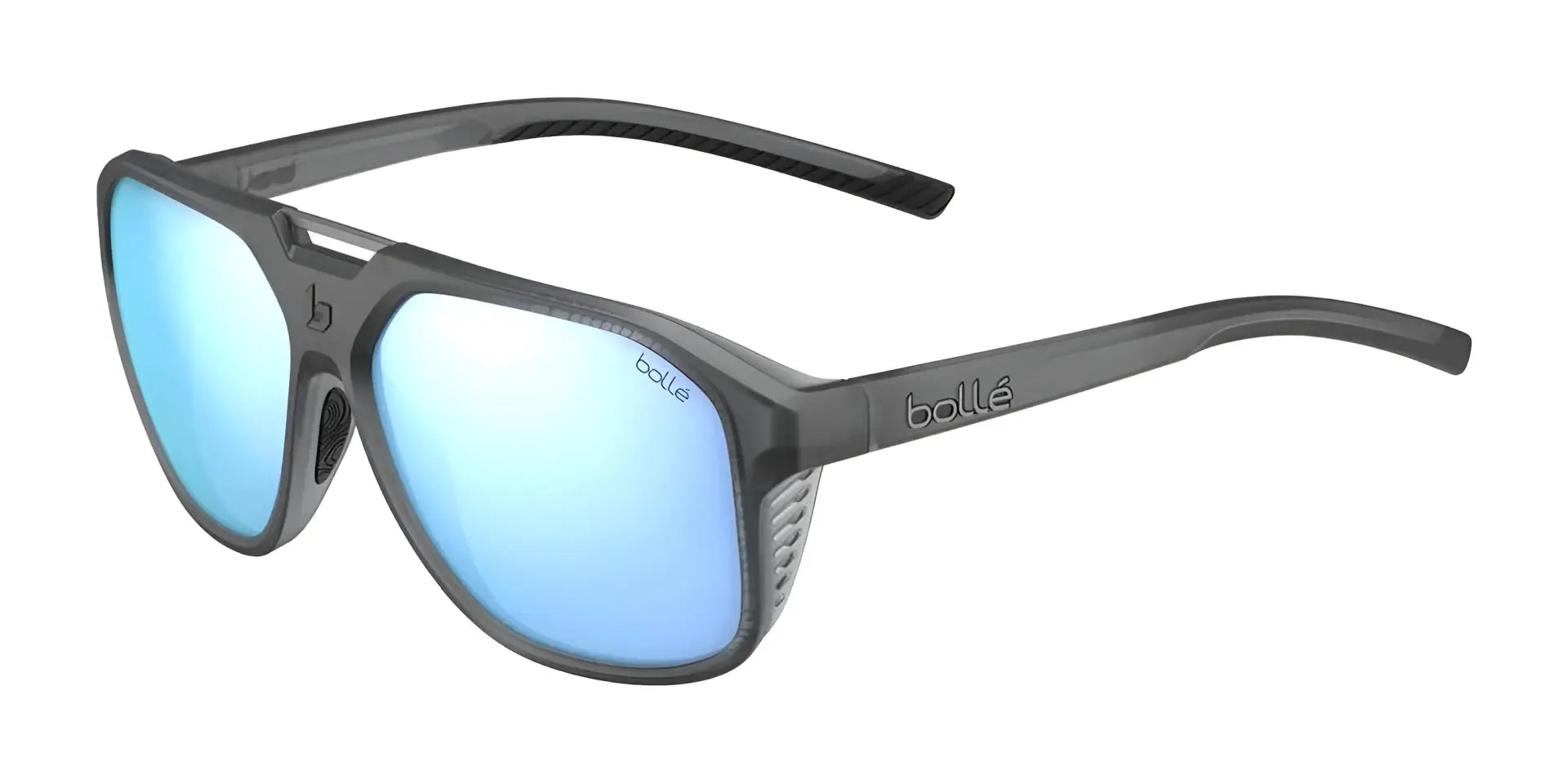 Bolle ARCADIA Sunglasses Black Frost / Sky Blue Polarized