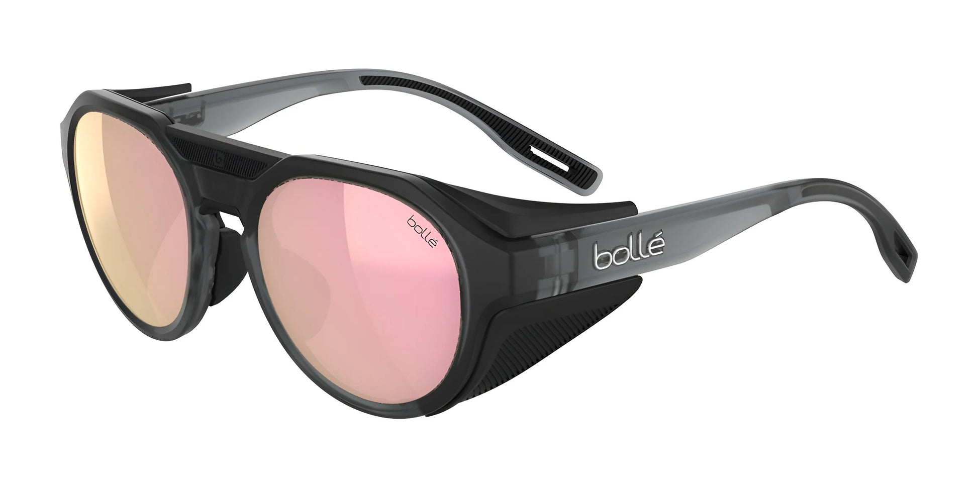 Bolle ASCENDER Sunglasses Grey Frost II / Brown Pink Polarized