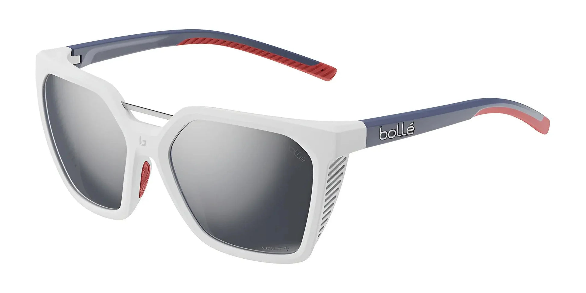 Bolle ASTERIA Sunglasses White Blue Red Matte / Volt+ Cold White Polarized
