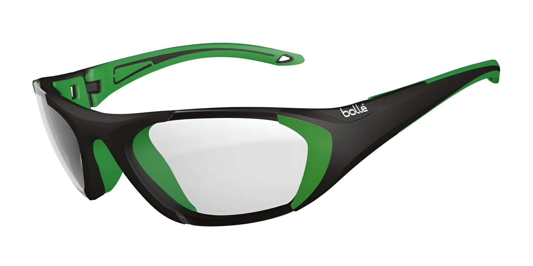 Bolle BALLER Safety Glasses Black Green Matte / Clear PC Platinum