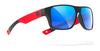 Bolle BRECKEN Floatable Sunglasses | Size 59 / Black Red Matte / HD Polarized Offshore Blue