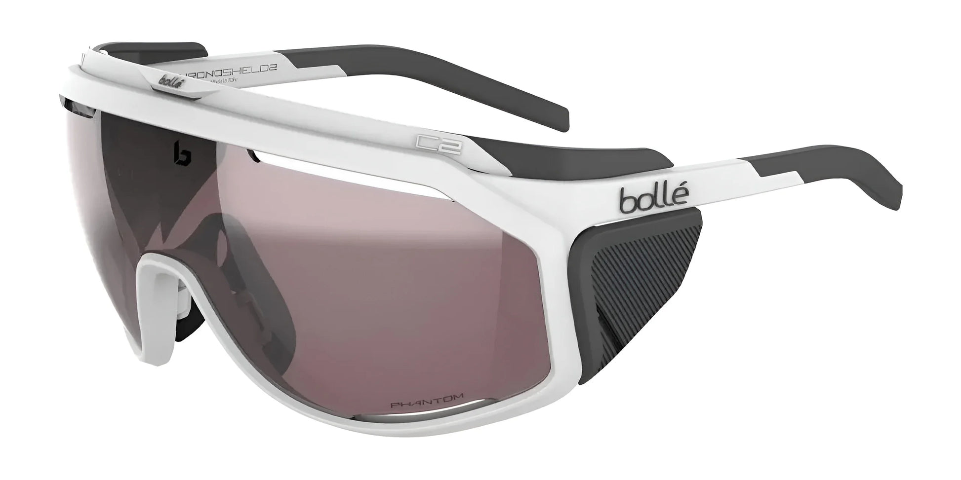 Bolle CHRONOSHIELD Sunglasses MT White Matte / Phantom Black Gun