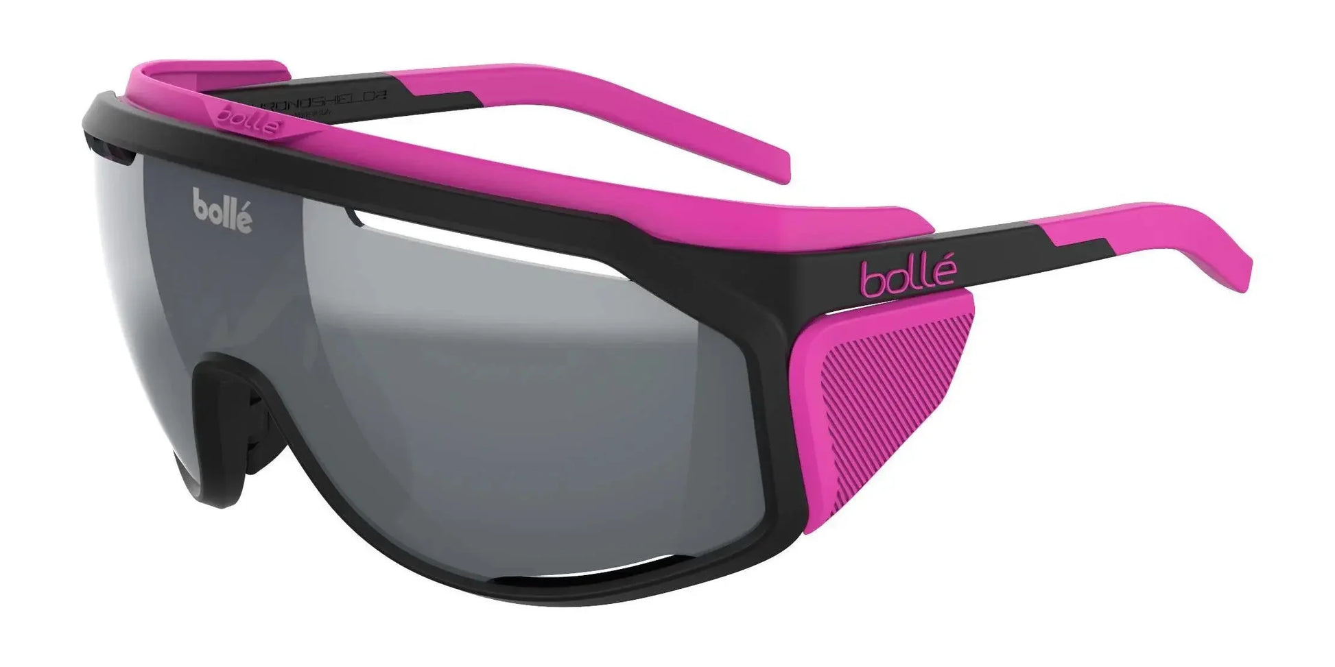 Bolle CHRONOSHIELD Sunglasses MT Black Matte Pink Heritage / Volt+ Cold White Cat 3