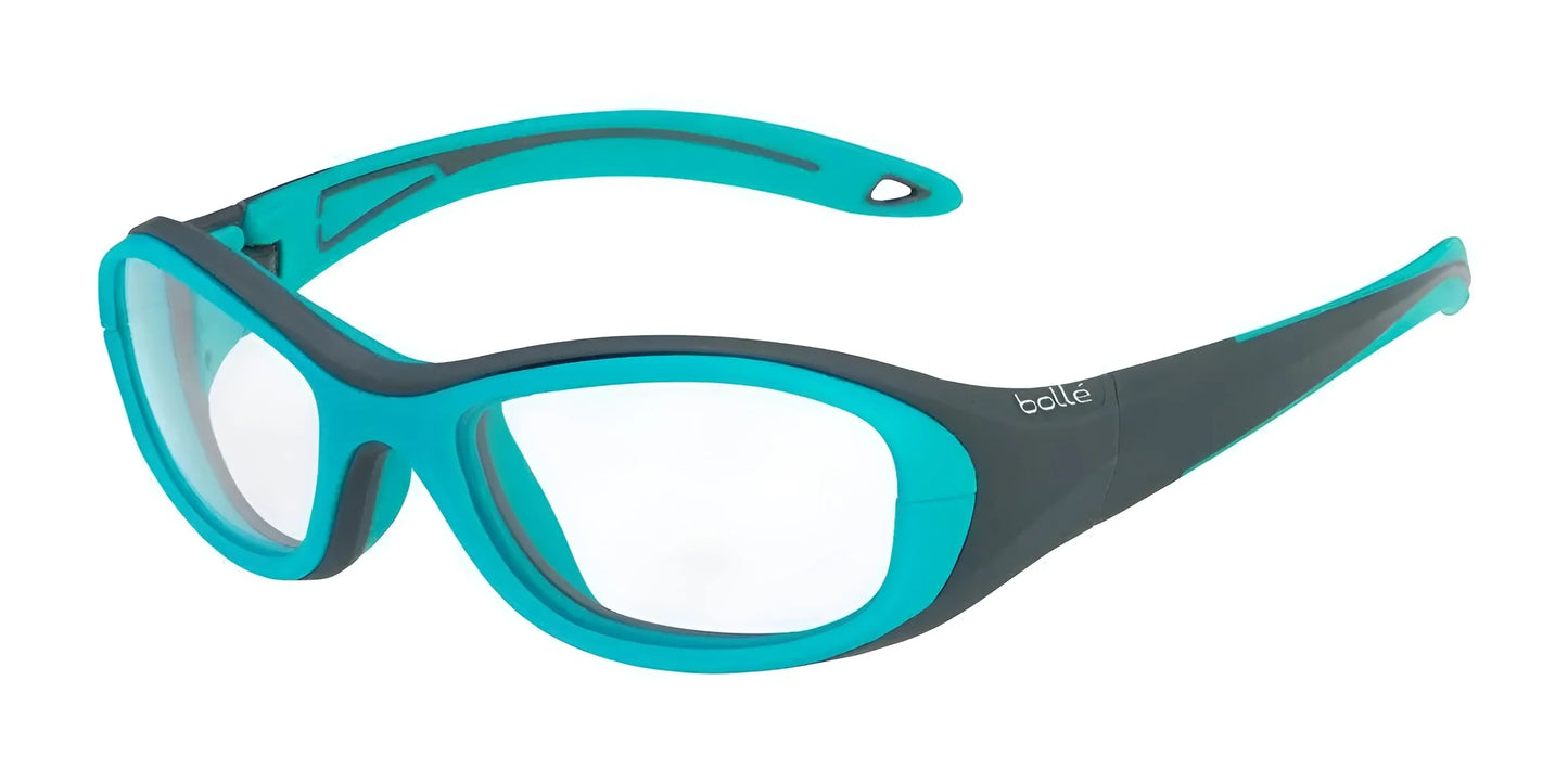 Bolle COVERAGE Safety Glasses Black Turquoise Matte / Clear PC Platinum