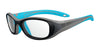 Bolle COVERAGE Safety Glasses / Black Blue Variation Matte / Clear PC Platinum / Size 52