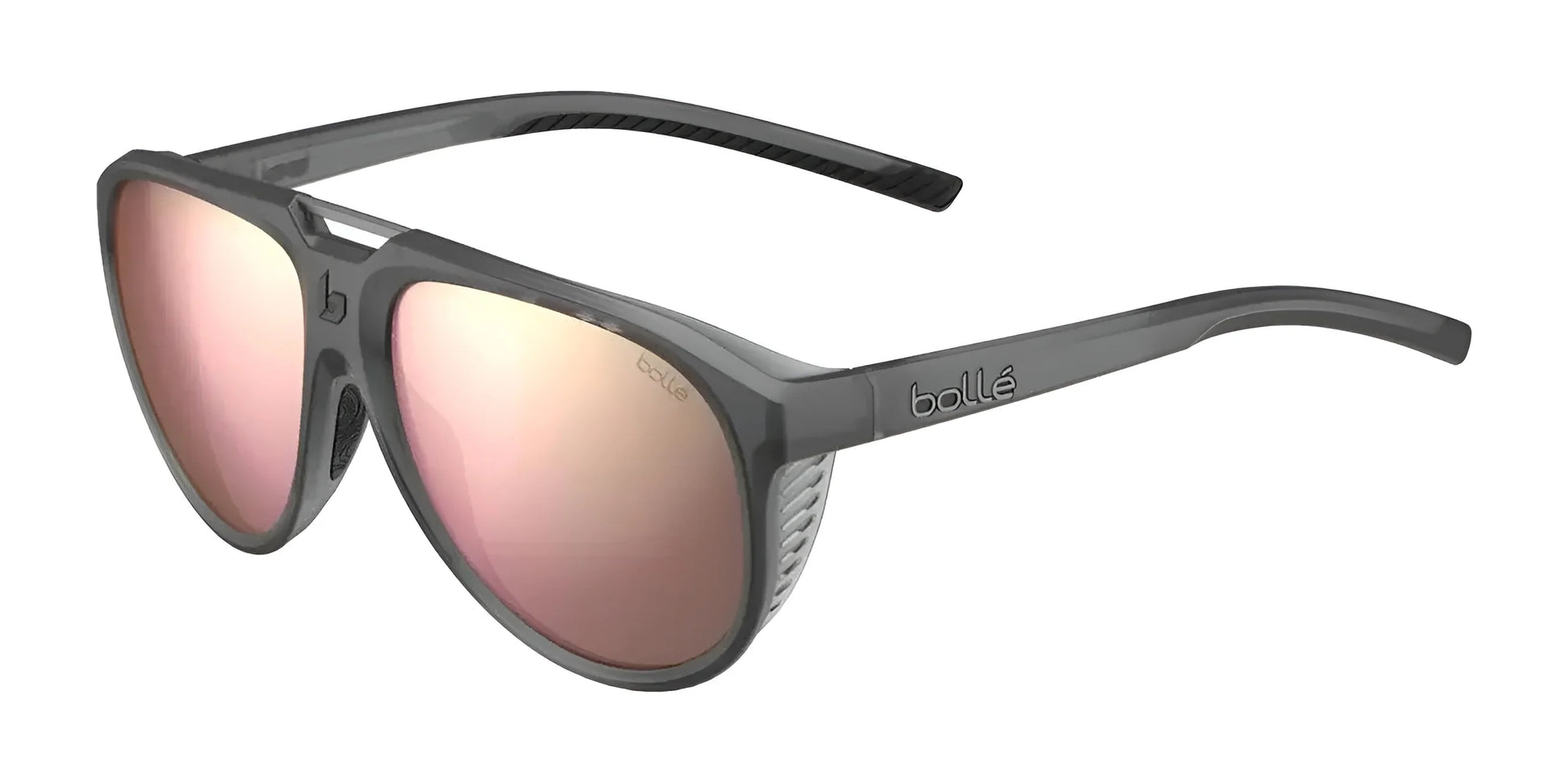 Bolle EUPHORIA Sunglasses Black Frost / Brown Pink Polarized