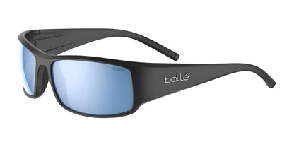 Bolle KING Sunglasses Black Matte / Sky Blue Polarized