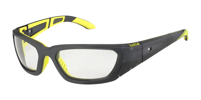 Bolle LEAGUE Safety Glasses | Size 60 / Grey Yellow Matte / Clear PC AF