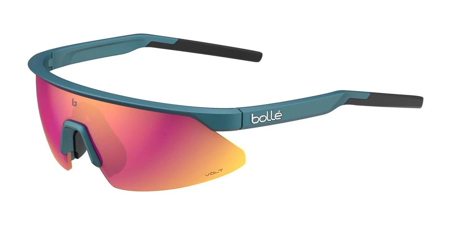Bolle Micro Edge Sunglasses Creator Teal Metallic / Volt+ Ruby Polarized