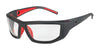 Bolle PLAYOFF Safety Glasses | Size 64 / Navy Fluo Red Matte / Photochromic PC Grey AF