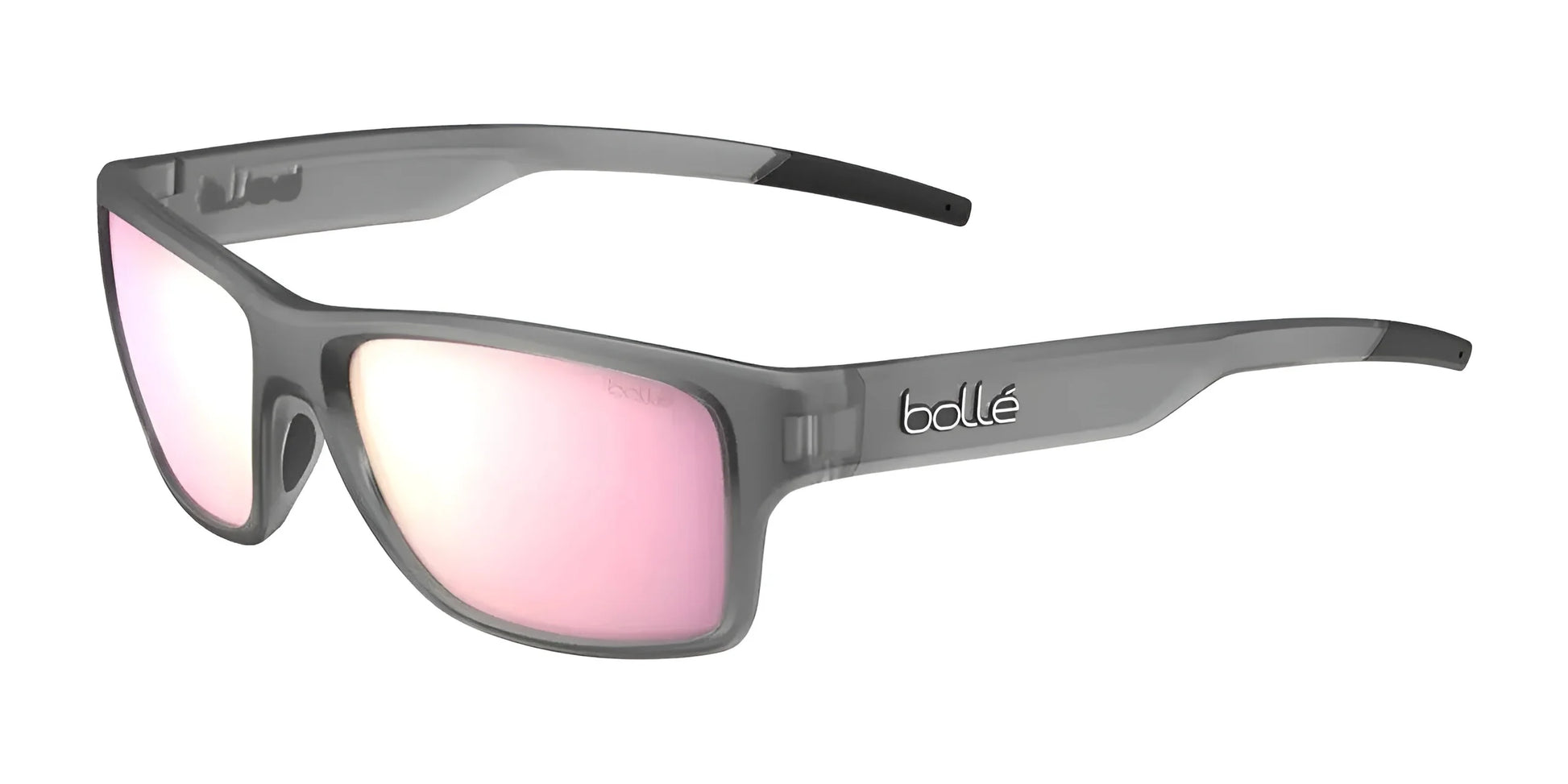 Bolle STATUS Sunglasses Grey Frost / Brown Pink Polarized