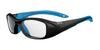 Bolle SWAG Safety Glasses / Black Electric Blue Matte / Clear PC Platinum / Size 53