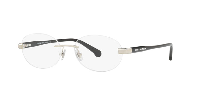 Brooks Brothers BB1051 Eyeglasses / Satin Silver / Black №1681 / Size 55