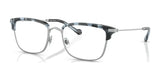 Brooks Brothers BB1101 Eyeglasses Matte Silver / Blue Horn