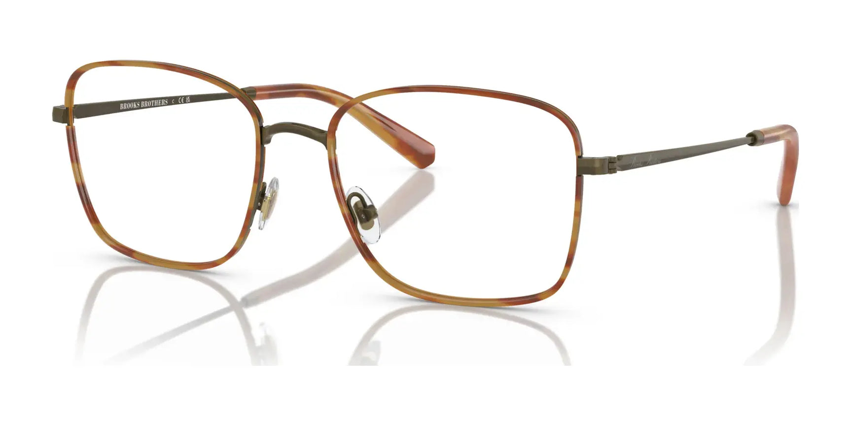 Brooks Brothers BB1105J Eyeglasses Antique Gold / Amber Tortoise