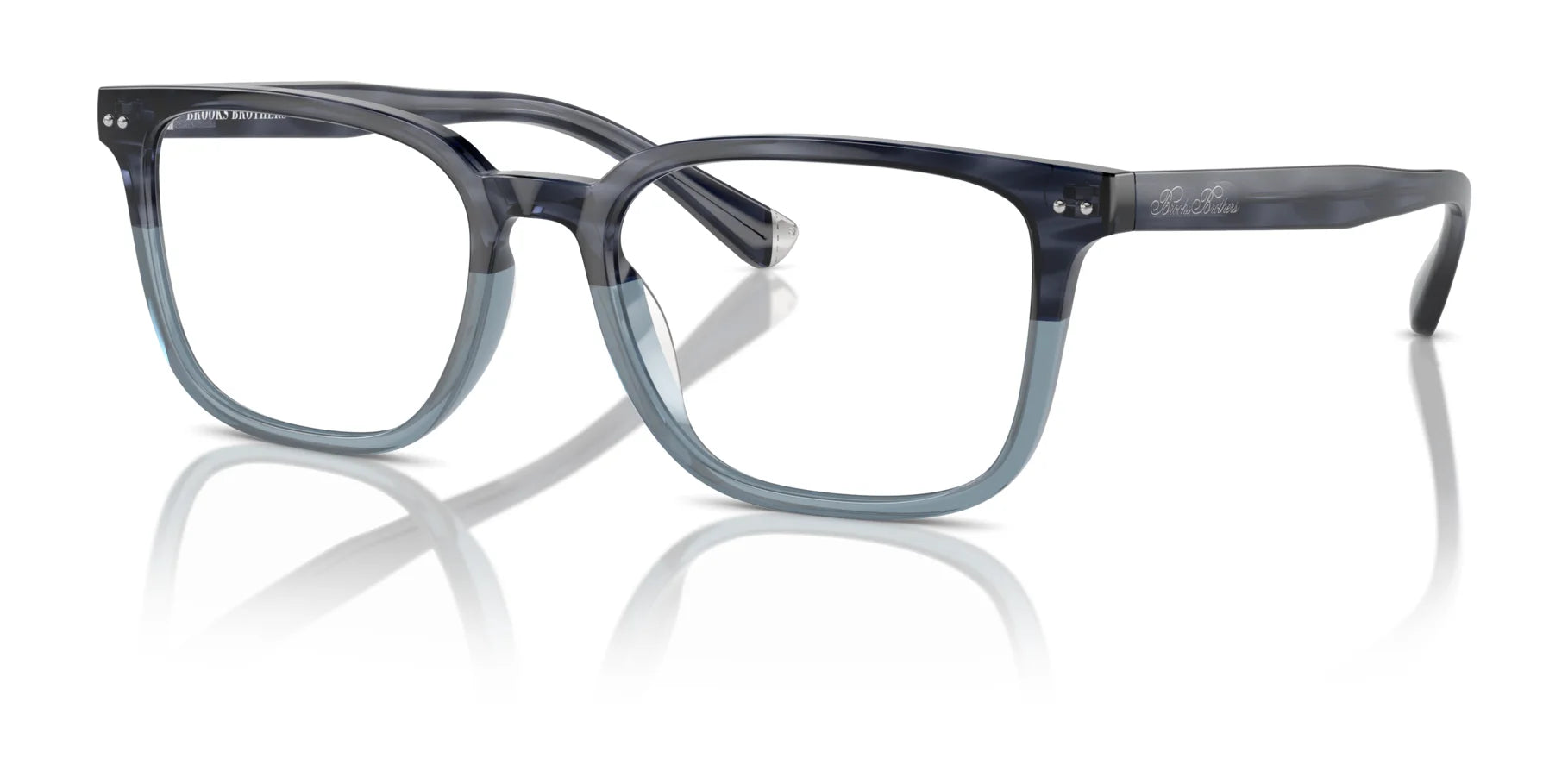 Brooks Brothers BB2065U Eyeglasses Transparent Blue Horn