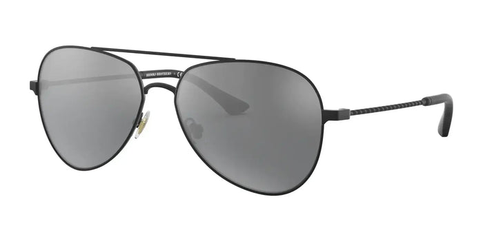Brooks Brothers BB4056 Sunglasses | Size 58 / Matte Black №15026G / Solid Gray Mirror (3N 12%)