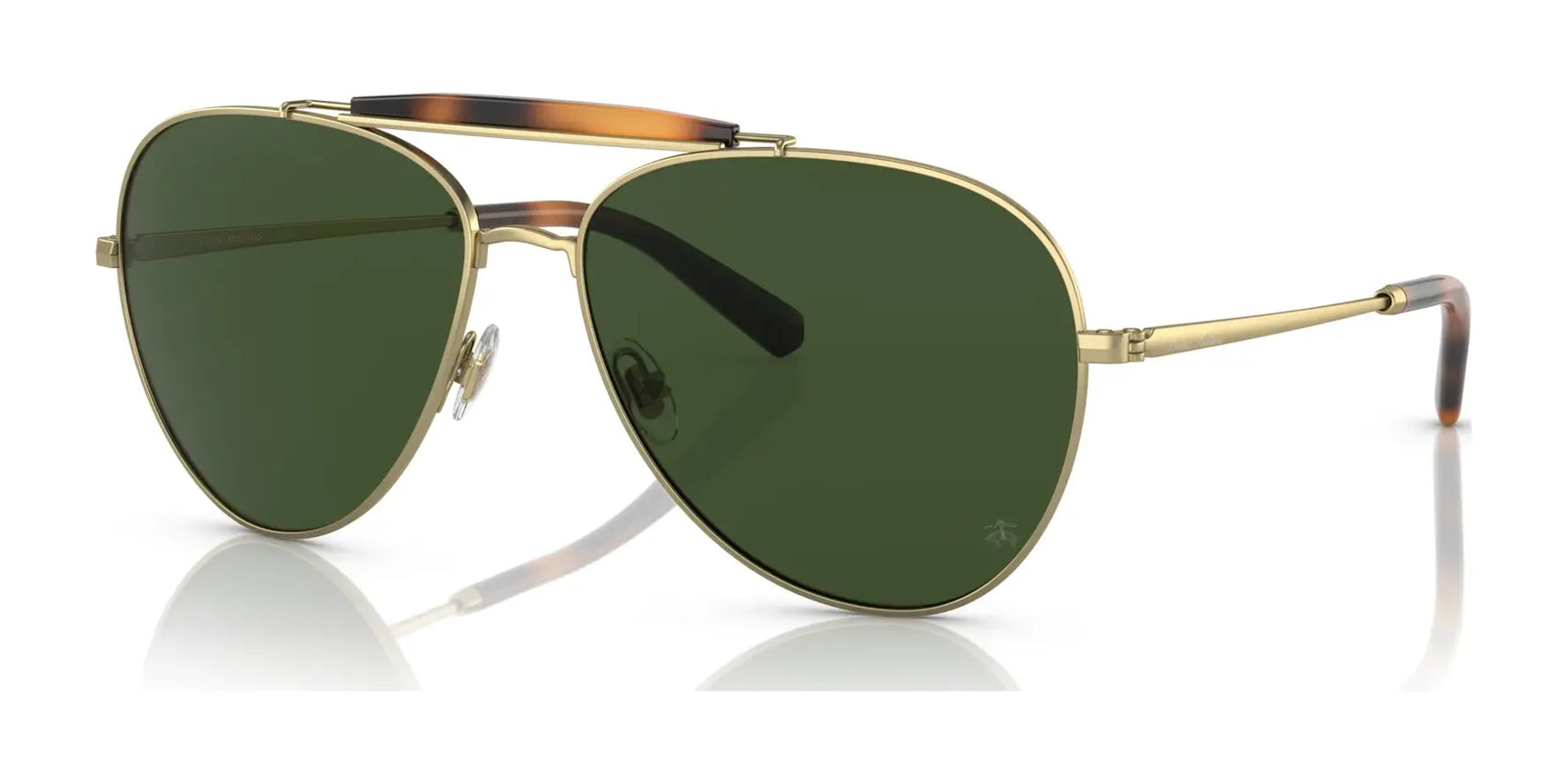 Brooks Brothers BB4062 Sunglasses Matte Gold / Green Solid