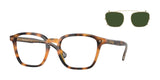 Brooks Brothers BB5049 Eyeglasses with Sun-clips Warm Tortoise / Dark Green Solid