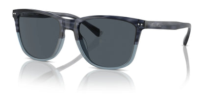 Brooks Brothers BB5052U Sunglasses Transparent Blue Horn / Blue Grey Solid