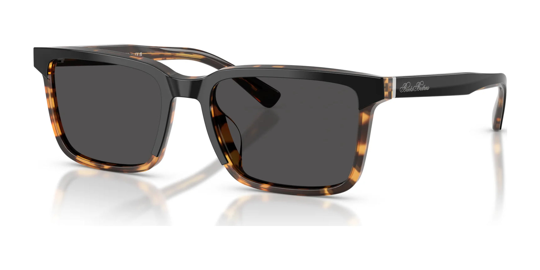 Brooks Brothers BB5058U Sunglasses Black / Tortoise / Dark Grey Solid