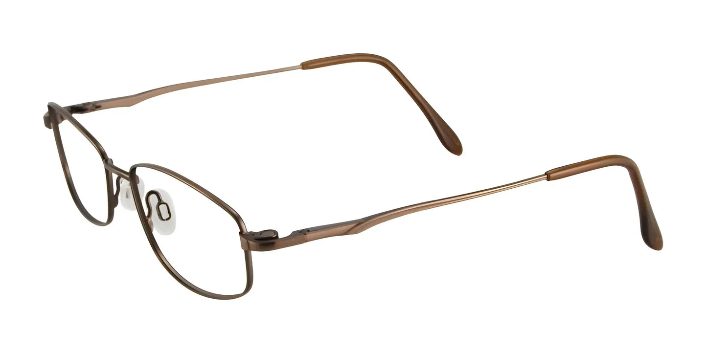 Cargo C5026 Eyeglasses with Clip-on Sunglasses Satin Medium Brown