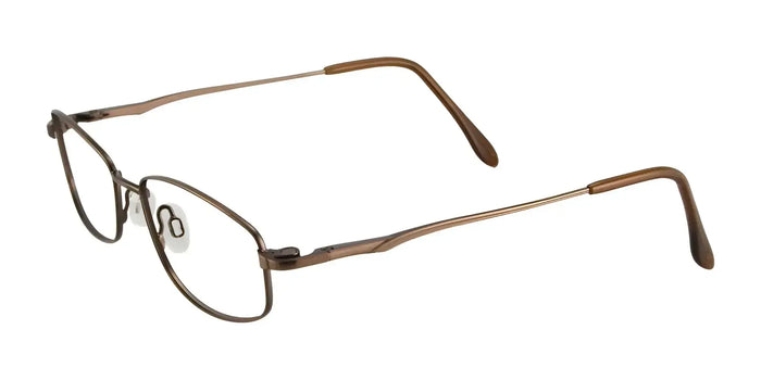 Cargo C5026 Eyeglasses with Clip-on Sunglasses | Size 52 / Satin Medium Brown