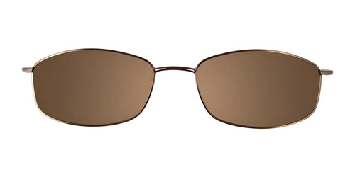 Cargo C5026 Eyeglasses with Clip-on Sunglasses / Size 52 / Satin Medium Brown