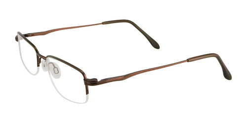 Cargo C5027 Eyeglasses with Clip-on Sunglasses / Size 50 / Satin Medium Brown