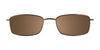 Cargo C5027 Eyeglasses with Clip-on Sunglasses | Size 50 / Satin Medium Brown