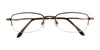 Cargo C5027 Eyeglasses with Clip-on Sunglasses | Size 50 / Satin Medium Brown