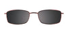 Cargo C5027 Eyeglasses with Clip-on Sunglasses | Size 50 / Satin Medium Brown