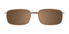 Cargo C5033 Eyeglasses with Clip-on Sunglasses | Size 56 / Satin Chocolate