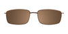 Cargo C5036 Eyeglasses with Clip-on Sunglasses | Size 55 / Matt Medium Brown