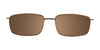 Cargo C5036 Eyeglasses with Clip-on Sunglasses | Size 55 / Matt Medium Brown