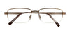 Cargo C5036 Eyeglasses with Clip-on Sunglasses | Size 55 / Matt Medium Brown