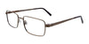 Cargo C5038 Eyeglasses with Clip-on Sunglasses | Size 56 / Satin Golden Brown