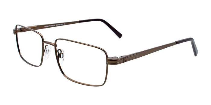 Cargo C5038 Eyeglasses with Clip-on Sunglasses | Size 56 / Satin Golden Brown